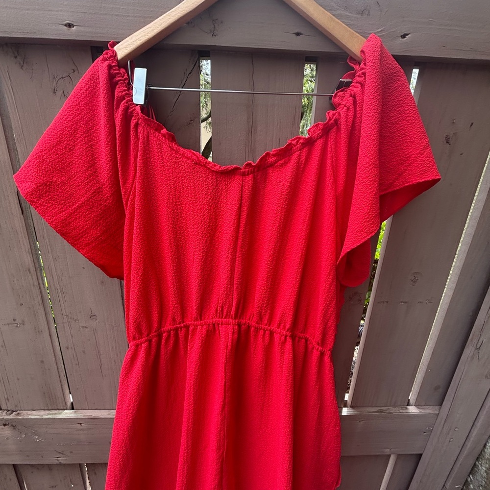 🎉NWT🎉 Red Ruffled Maxi Dress - Picture 14 of 16